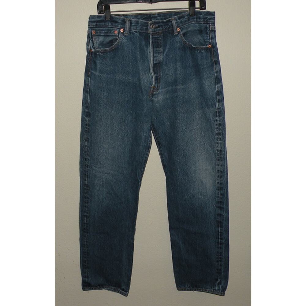 Levi’s 501 Button Fly Shrink to Fit Denim Jeans 34 x 32 (Tag 36 x 36) Blue Egypt